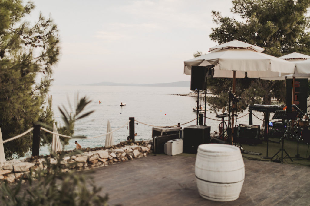 Laganini Beach Ciovo wedding reception in trogir croatia