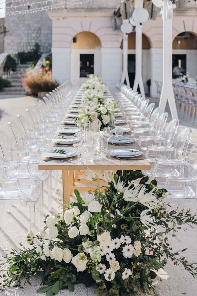 Hvar Fortress Wedding Decor