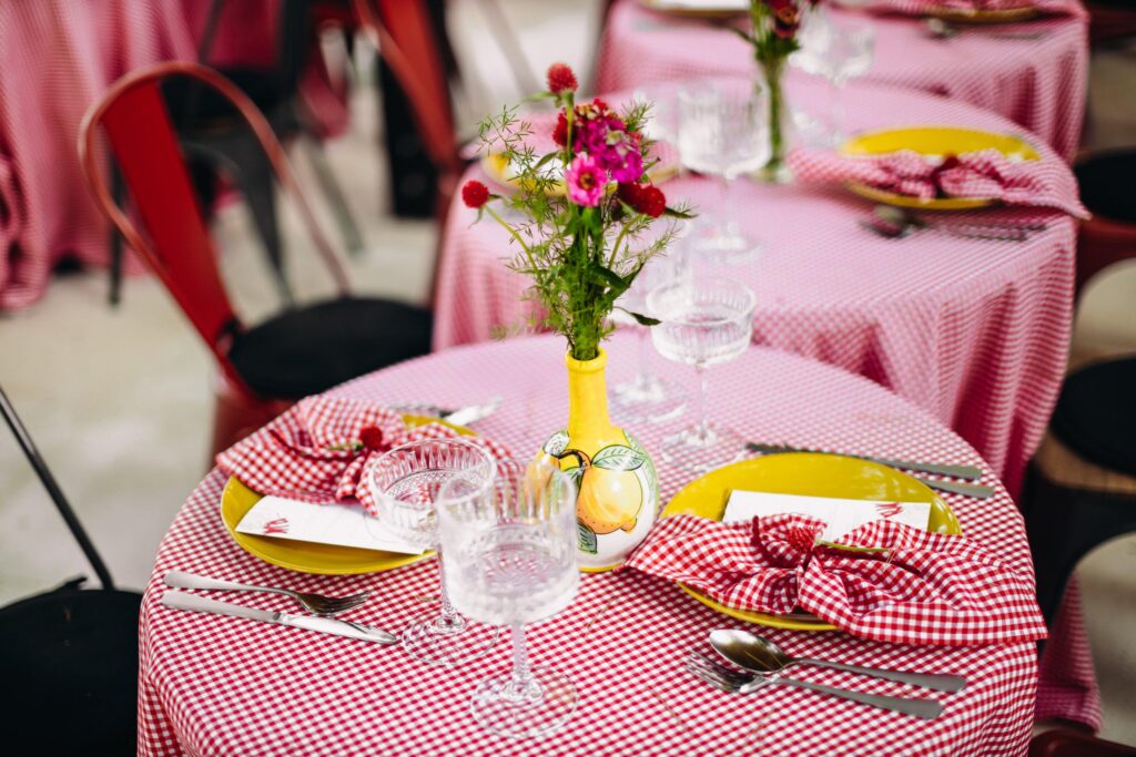 Charming Mediterranean restaurant in Croatia with retro-style decorations and warm evening lighting.