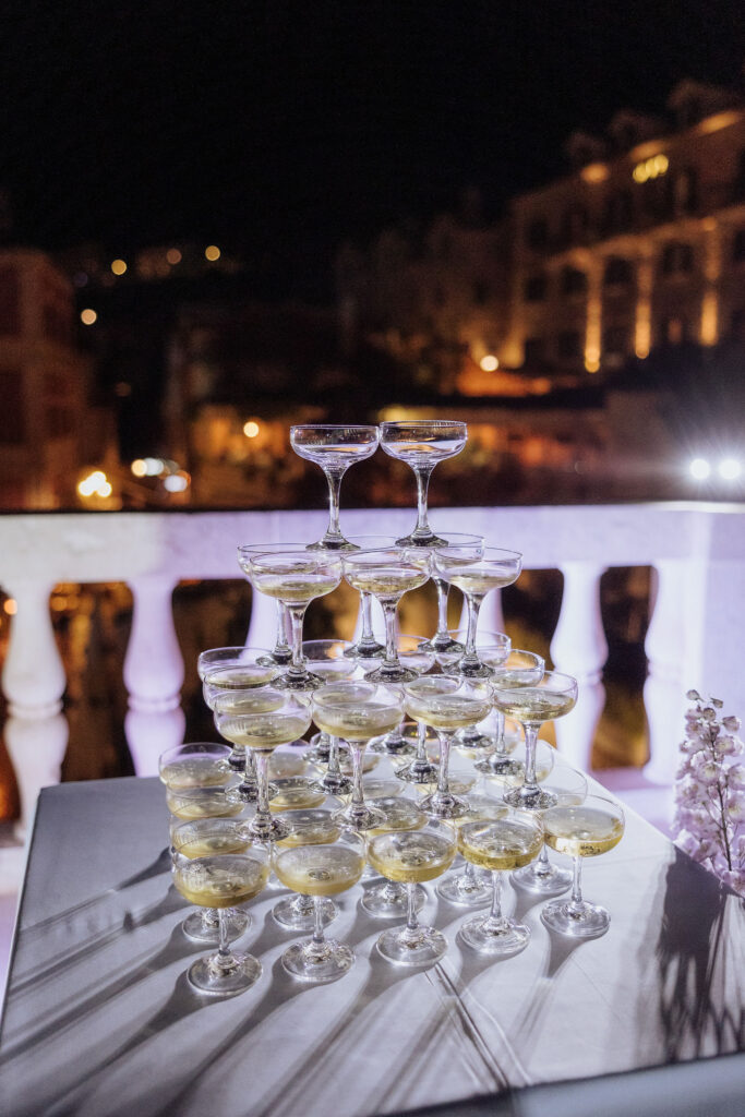 Champagne Tower wedding Palace Wedding Croatia