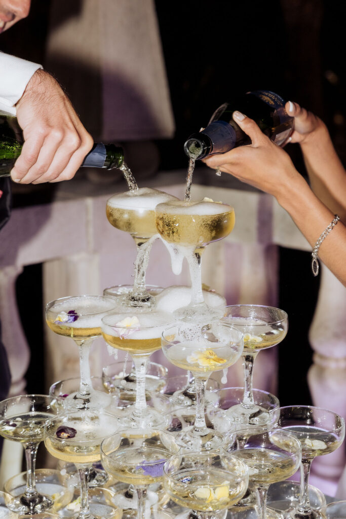 Champagne Tower wedding Palace Wedding Croatia