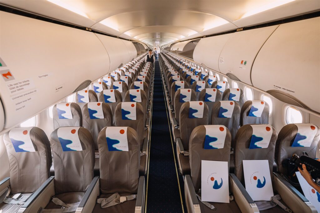 Private flight with personalized details for Maslina Resort wedding guests