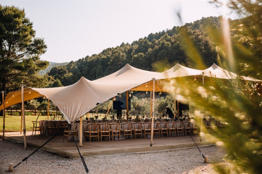 Elegant dinner setup overlooking Adriatic Sea at Maslina Resort