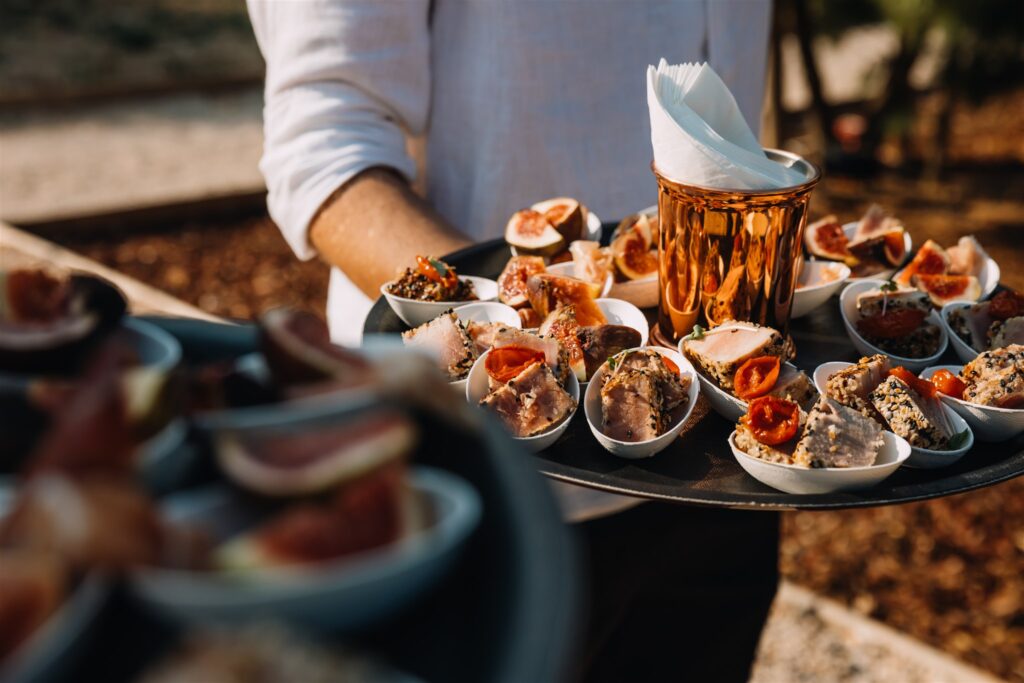Canapes & Cocktail Hour during Wedding at Maslina Resort