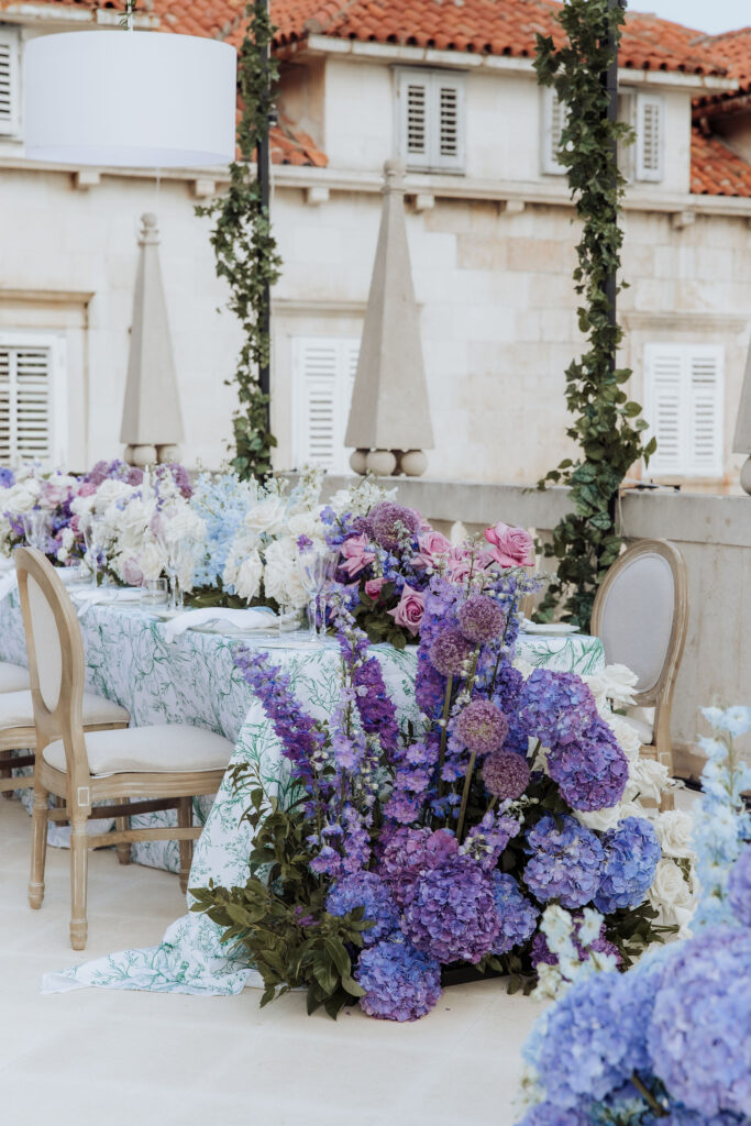 Wedding Reception Set up at Palace Elisabeth Hvar