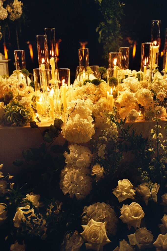 Luxury wedding table design at Meneghetti Wine Hotel