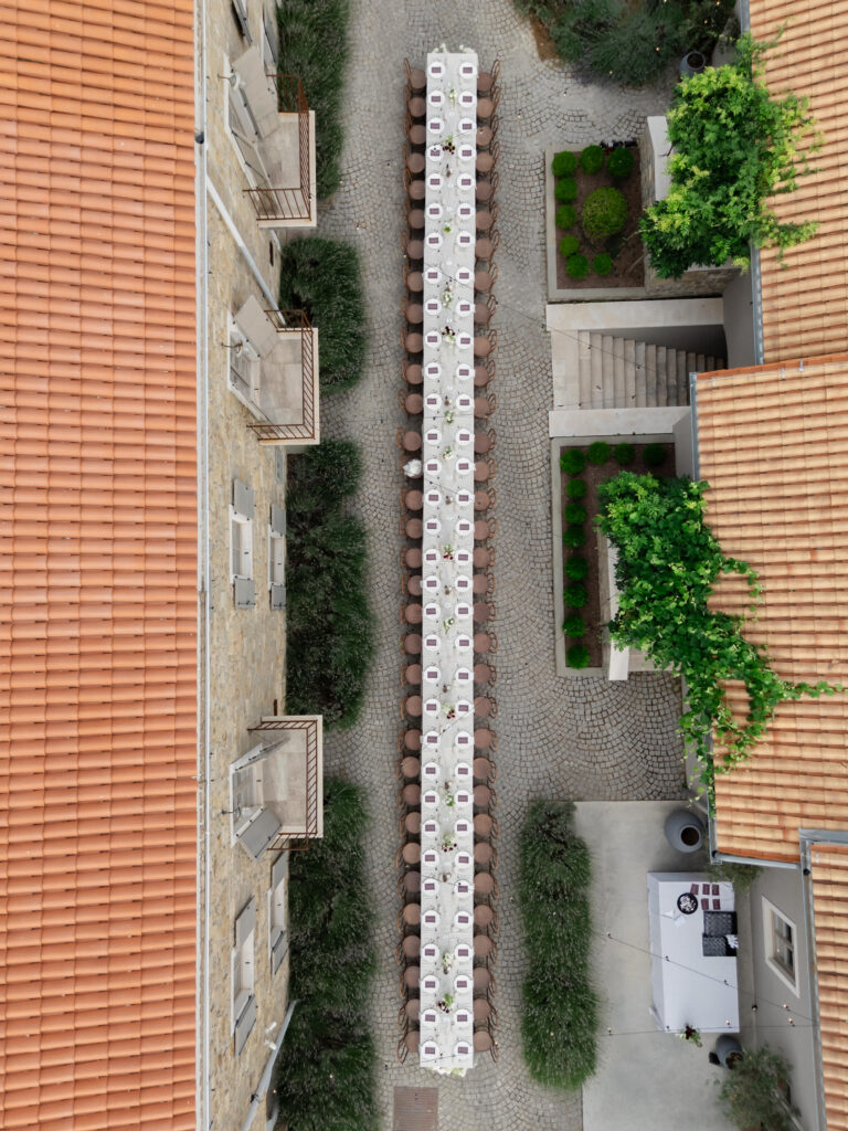 San Canzian Istria wedding Allie & Connor setting