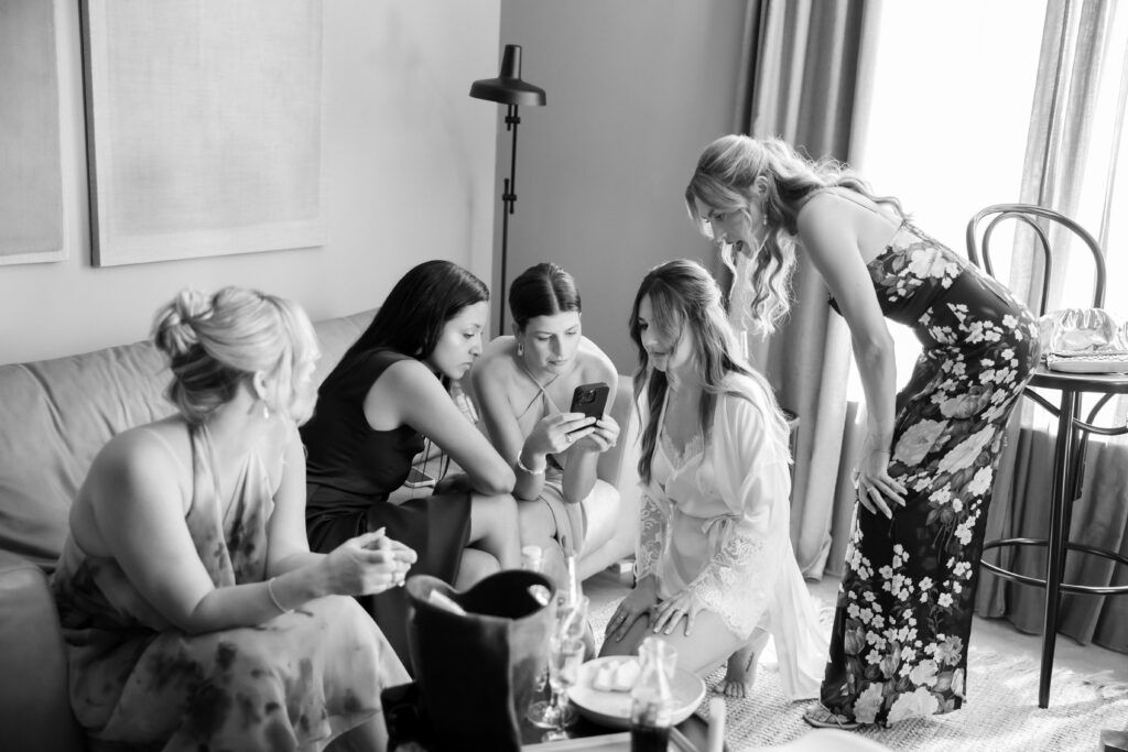 San Canzian wedding Allie getting ready