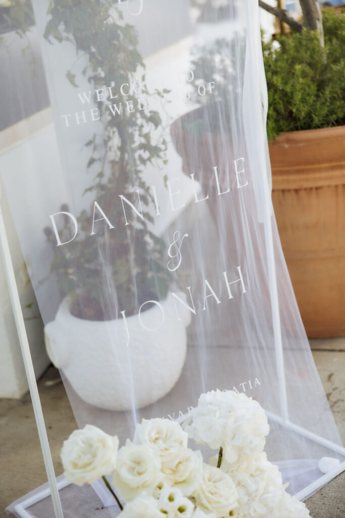 Beach Club Hvar wedding special details for Danielle & Jonah