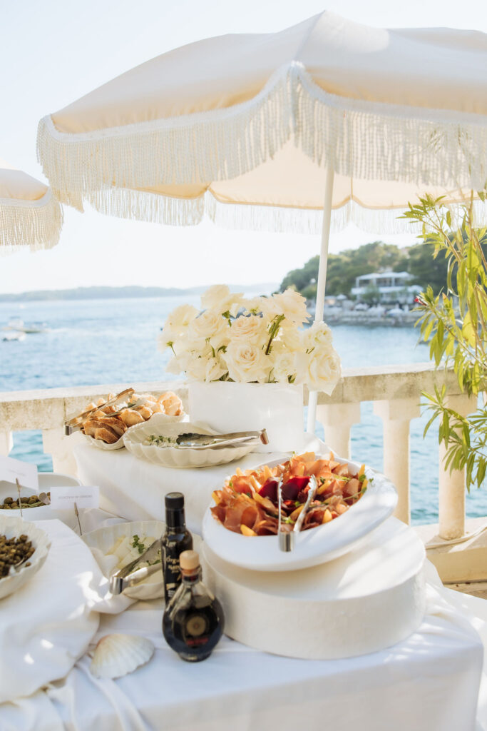 Beach Club Hvar wedding food