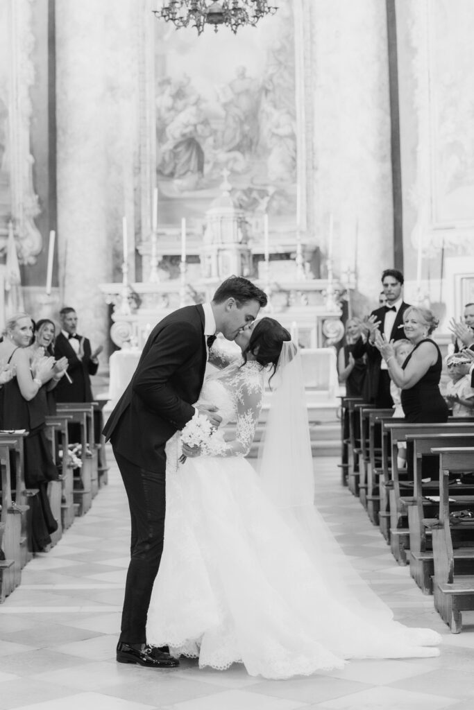 Breathtaking ceremony in the church of St. Ignatius in Dubrovnik Old town