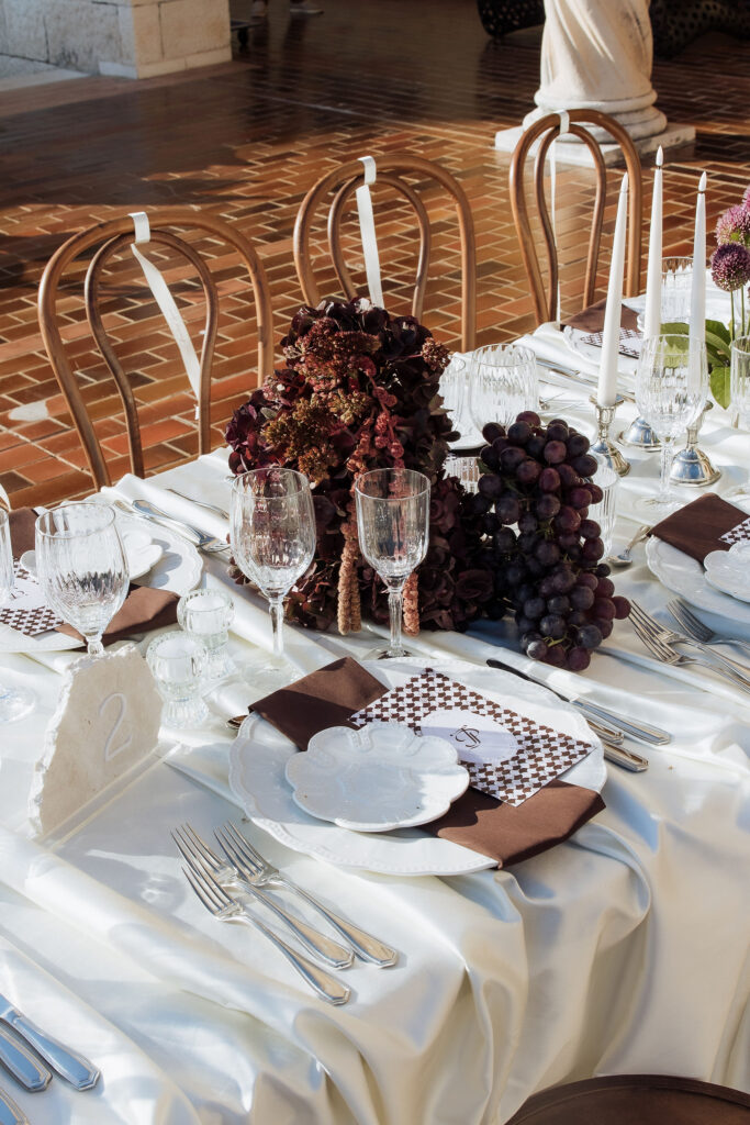 Details at MOMA venue for Julia & Jacob wedding in Dubrovnik