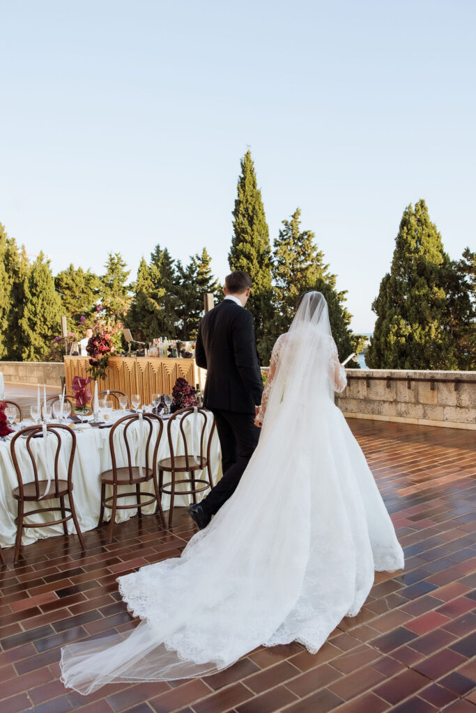 Wedding couple at the MOMA wedding venue in Dubrovnik