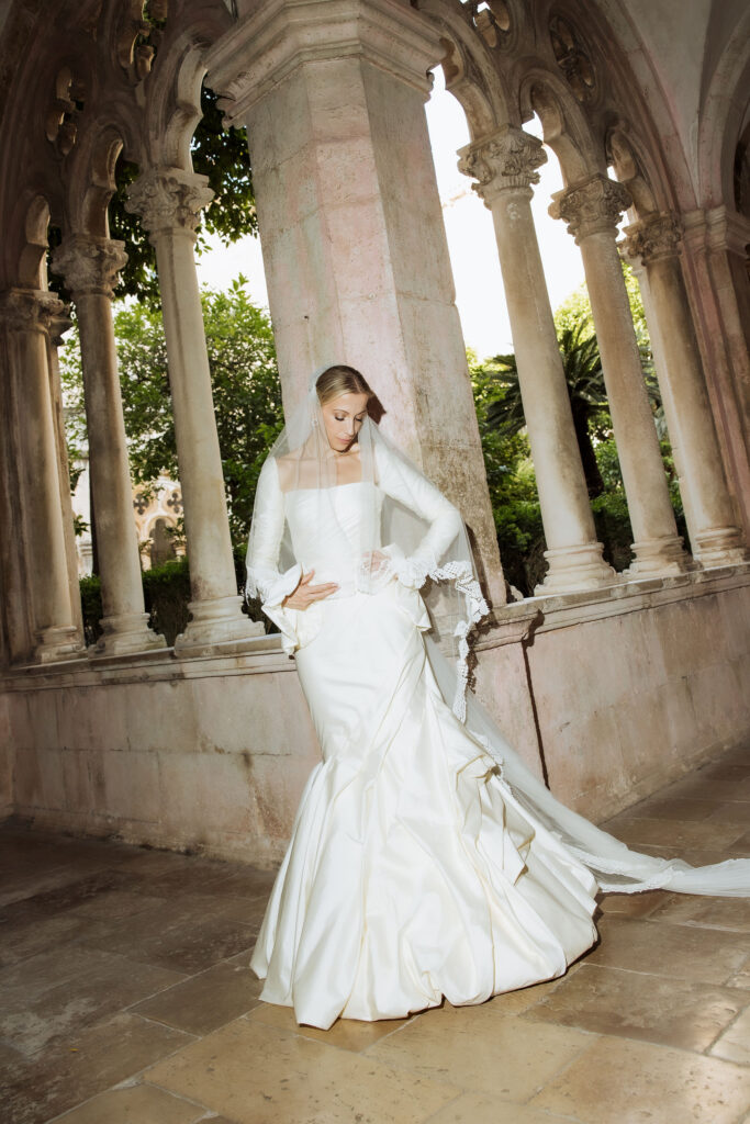 beautiful bride in Dubrovnik wedding Katarina & Fouad Orsula & Visnjica
