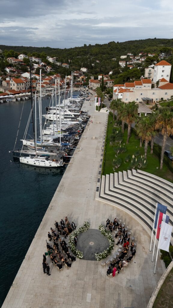 Beautiful ceremony on Solta for Lauren and Dillon wedding