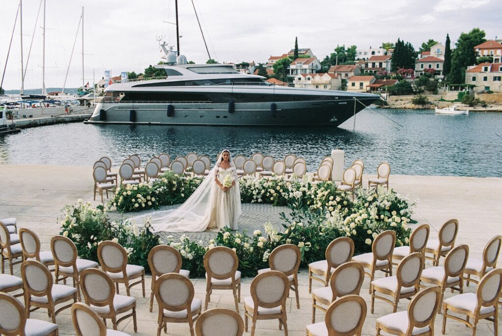 Beautiful ceremony on Solta for Lauren and Dillon wedding