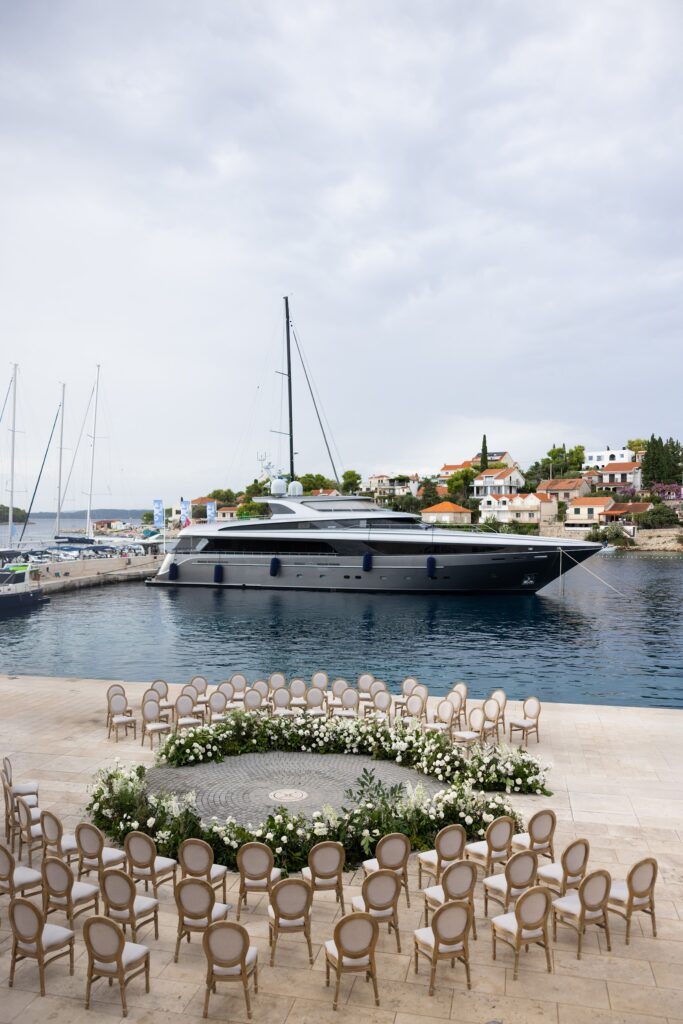 Beautiful ceremony on Solta for Lauren and Dillon wedding