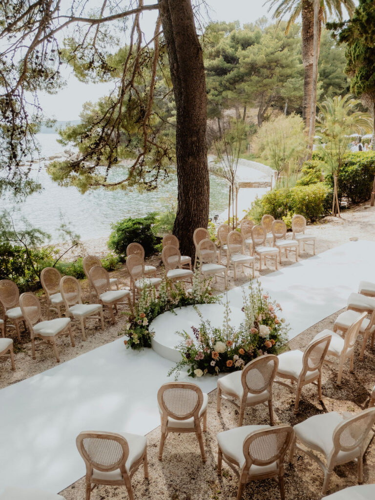 Ceremony setup at Villa Dalmacija Split venue
