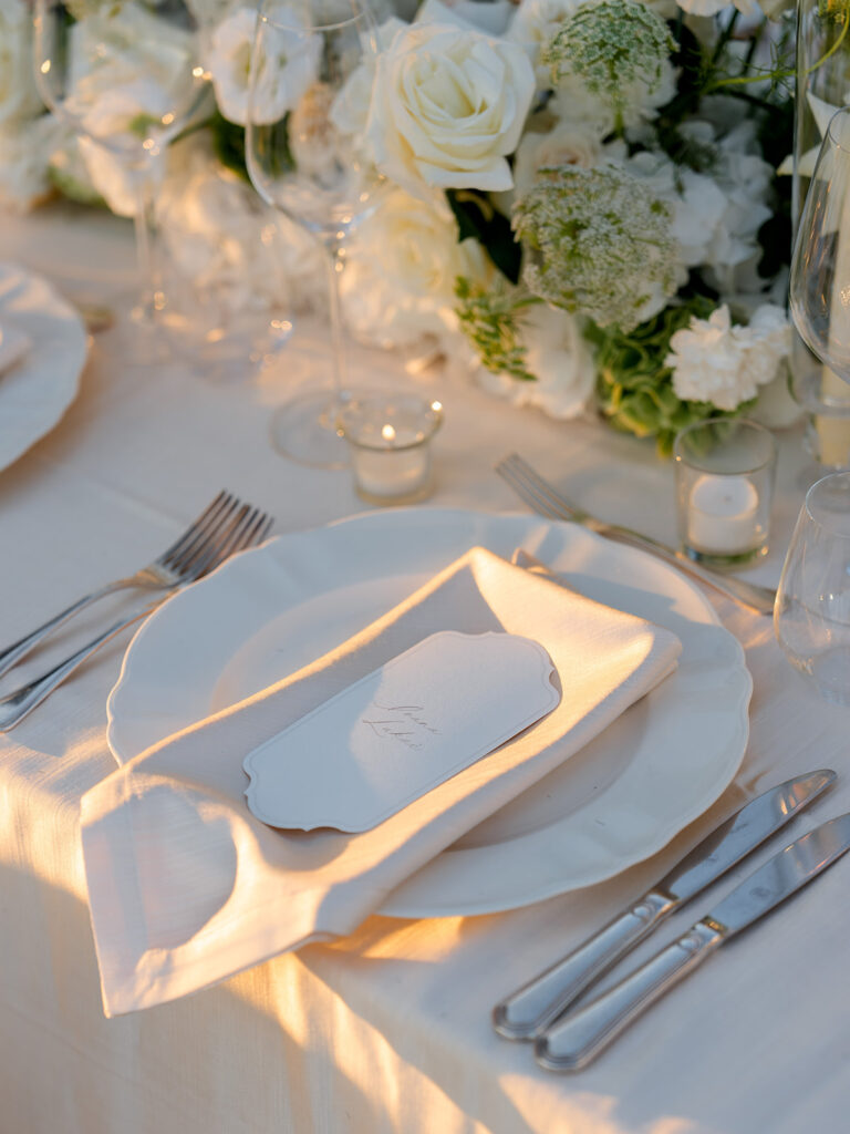 Luxury destination wedding details at Meneghetti Winery, Istria