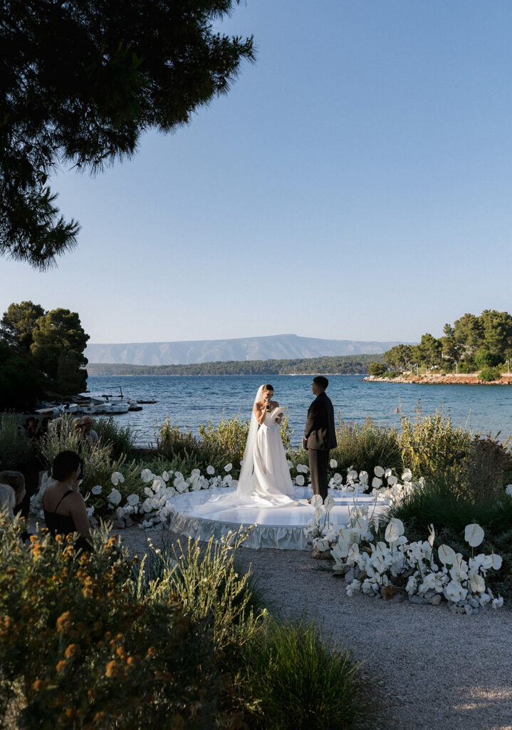 Wedding Ceremony at Maslina Resort Beach in Stari Grad, Hvar