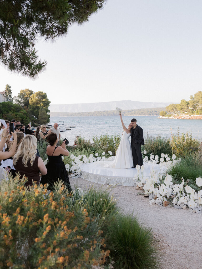 Wedding Ceremony at Maslina Resort Beach in Stari Grad, Hvar