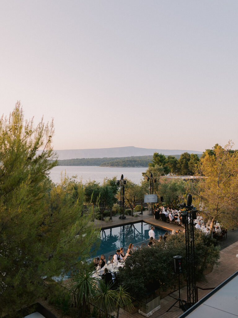 maslina resort wedding stari grad hvar reception set up
