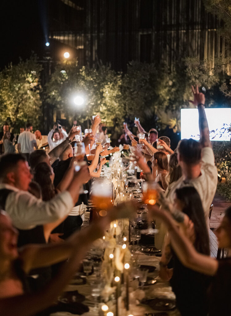 Wedding Dinner & reception set up at Maslina Resort Hvar in Stari Grad