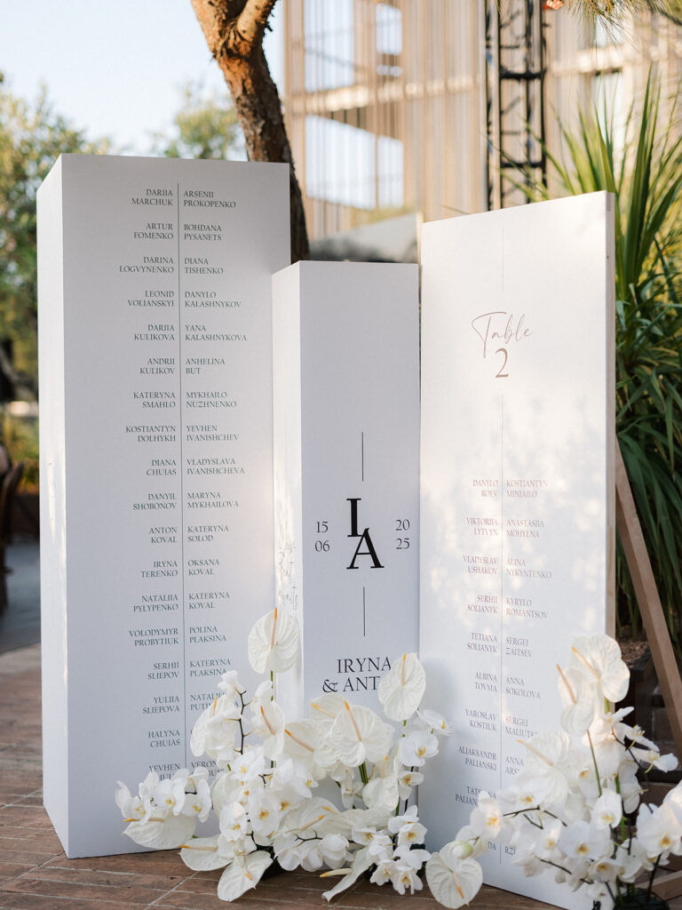 Seating Plan Maslina Resort Stari Grad Hvar Wedding