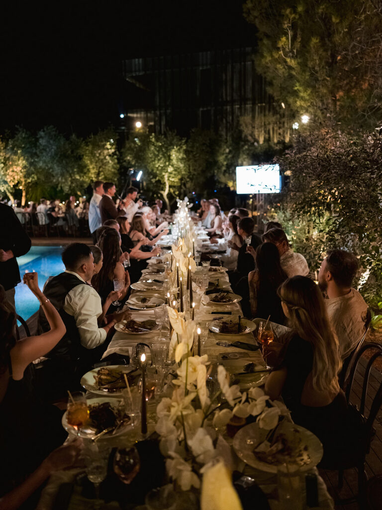 Wedding Dinner & reception set up at Maslina Resort Hvar in Stari Grad