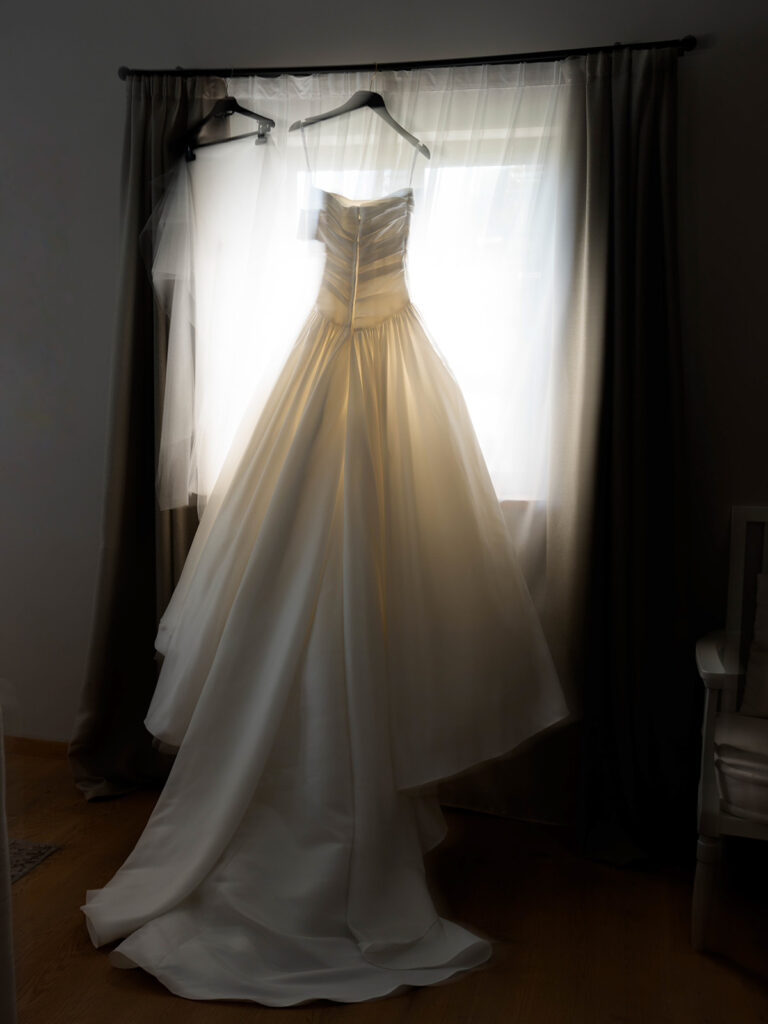 Bridal Dress Luxury destination wedding details at Meneghetti Winery, Istria