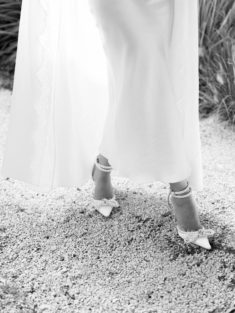 Bridal Shoes Luxury destination wedding details at Meneghetti Winery, Istria