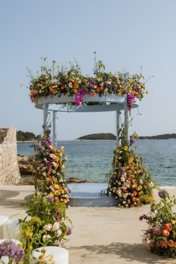 Kent&Kyle Hvar wedding at Palace Elisabeth ceremony at the Beach Club Hvar